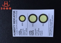 Safe 3 Dots Humidity Indicator Card 5% 10% 60% , Yellow To Green Card Color Change For Synthetic Material